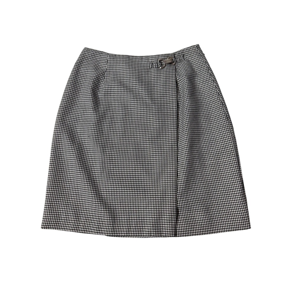 NYCC Houndstooth Wrap Skirt Vintage 90s Size 10